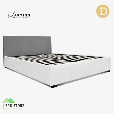 $252 • Buy Artiss Double Full Size Gas Lift Bed Frame Base With Storage Fabric NINO
