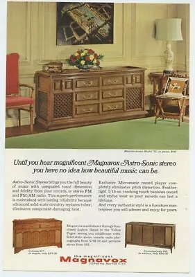 Magnavox Solid State Stereo Console Radio Phonograph 1966 Vintage Ad  • $8.50