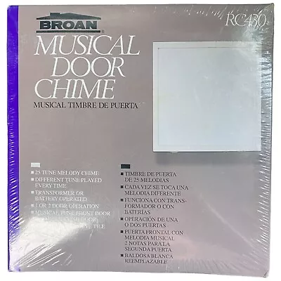 NEW BROAN DOOR CHIME 25 Tune Melody Musical RC430 1 Door Or 2 Doors White SEALED • $59.95