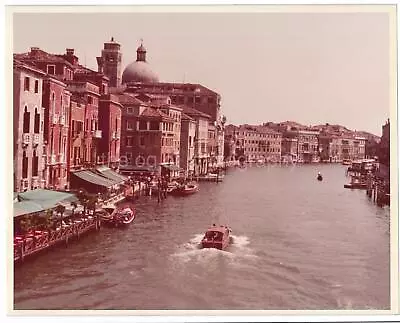 8 X 10 FOUND PHOTO Color VENICE ON A SUMMER DAY Original Vintage ITALY 29 53 X • $16.29