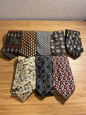 Lot Of 8 Mens Neckties Mixed Brands Tom James XMI Talbot MAGA Innocenti • $19.20