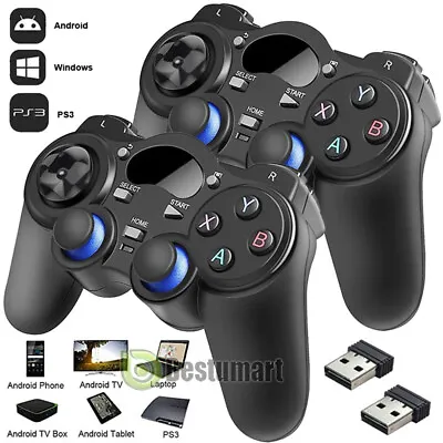 USB Wireless Game Controller Gamepad For PS3 PC 360 TV Box Steam Android Tablet • $16.99