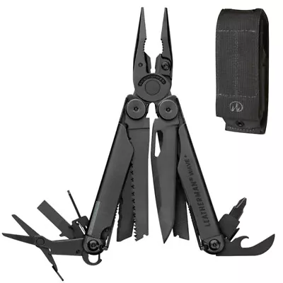 New Leatherman WAVE PLUS + BLACK Multi Tool & Nylon Sheath • $290.80