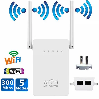 300Mbps Wireless-N Range Extender WiFi Repeater Signal Booster Network Router • $13.45