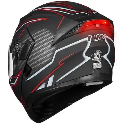 ILM Modular Full Face Motorcycle Helmet LED Adults Snowmobile Helmet DOT 902L • $116.89