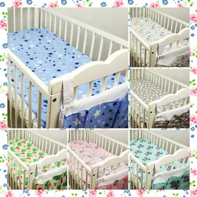 4 Pc BEDDING SET Cot Bed PILLOW CASE DUVET COVER TIDY / ORGANISER FITTED SHEET • £27.99