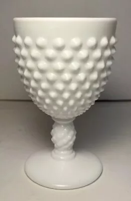 Vintage Milk Glass Fenton Hobnail White Goblet Antique Retro Grandma Core • $9.50