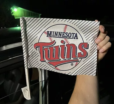 Minnesota Twins Car Flag *Pack Of 2 * Double Window Deal Rae Vintage MLB FAN • $4