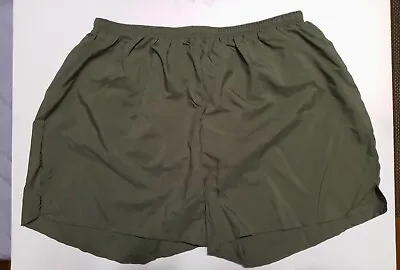 Soffe Mens Sprinter Gym Running Shorts Sz Medium Poly Satin Army Green • $27.95