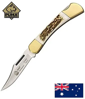 $380 • Buy Puma Earl - Stag Lockback Pocket Folding Knife - Made In Germany 2005