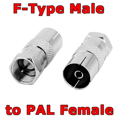 $6.95 • Buy F-Type Male To PAL Female Socket TV Antenna Cable Connector Adaptor Cord Adapter