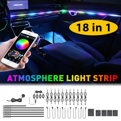 LED RGB Interior Car Light Kit Acrylic Guide Fiber Optic Ambient Light Symphony • $94.33