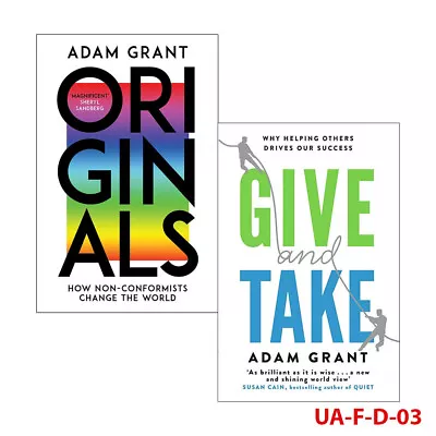 Originals How Non-conformists & Give And Take Why 2 Books Collection Set • $32.95