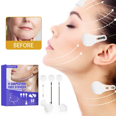 $2.86 • Buy 60PCS Set Instant Face Neck Eye Lift Face Lift V Tapes Shape Tape Anti Wrinkle ^