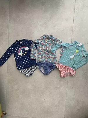 Boden Set Of 3 UV Top And Bottoms Swimsuit Toddler Girl 18-24months Gorgeous • £7.50