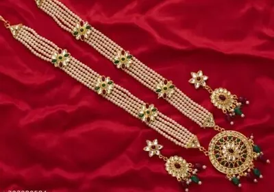 Indian Bollywood Gold Plated Kundan Choker Bridal Necklace Earrings Jewelry Set • $21.42
