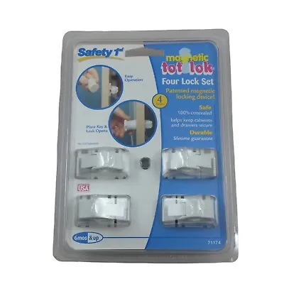 Safety 1st Magnetic Tot Lok Four Lock Set 71174 Keep Cabinets & Drawers Secure  • $8.99