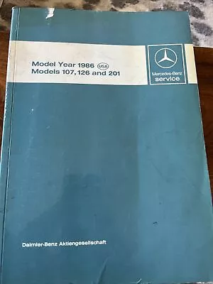 VTG Mercedes-Benz Service Repair Manual Model Year 1986 Models 107 126 201 USA • $37.99