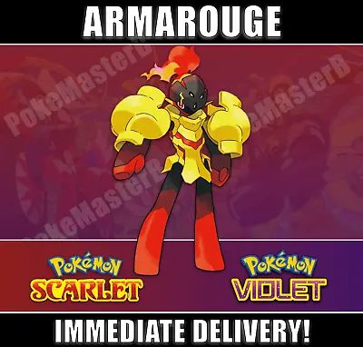 $2.99 • Buy Pokemon Scarlet & Violet ARMAROUGE ✨ Shiny Or Non-shiny! 6IV Fast Delivery!