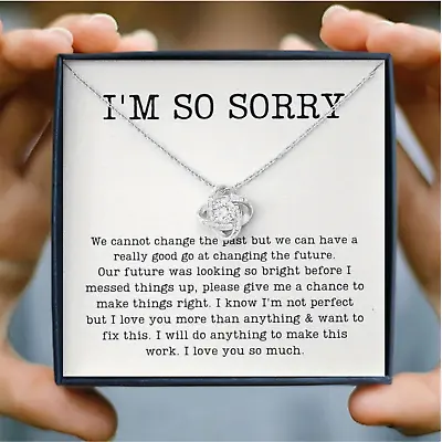 I’m Sorry Gift Necklace Apology Gift For Her Sorry Gift For Wife Girlfriend • £22.99