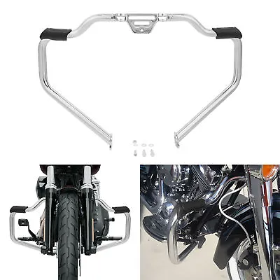 Chrome Mustache Engine Guard Crash Bar Fit For Harley Softail 2018-2023 2019 18 • $129.99