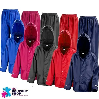 Childs Waterproof Jacket+Trousers Suit Rainsuit Kids  Boys Girls 3-12yr  • £13.75