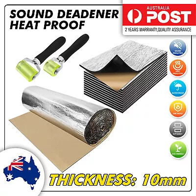 10mm Sound Deadener Car-Heat Shield Insulation Noise Proofing Foam Deadening Mat • $179.98