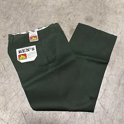 Vintage 90s Ben Davis Made In USA Green Work Pants Deadstock NWT 30 X 32 Frisko • $115