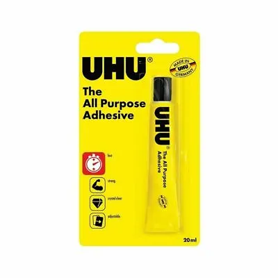 Uhu Glue Strong Adhesive Wood Plastic Metal Craft All Purpose Long Duty Tubes UK • £2.97