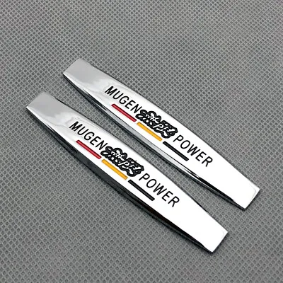 2Pcs Fender Side MUGEN POWER Logo Emblem Rear Tailgate Trunk Badge Decal Stciker • $8.99