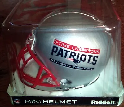 New England Patriots 5-Time Super Bowl Champions Riddell Mini Helmet 8053791 • $27.95