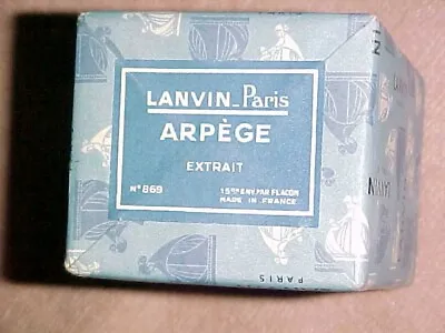 No 869  SEALED Vntg 1960s ARPEGE By LANVIN  ~ 15 Ml  PARFUM EXTRAIT OLD FORMULA • $95