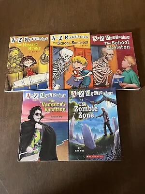 A To Z Mysteries Lot Of 5 Paperbacks By Ron Roy M S V Z Mummy Skeleton Vampire • $4.24