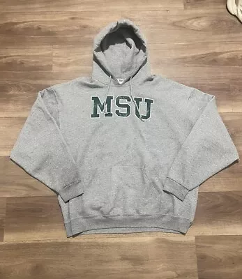 Vintage Michigan State Spartans Pullover Sweatshirt Hoodie Jerzees Sz 2XL Ncaa • $19.99