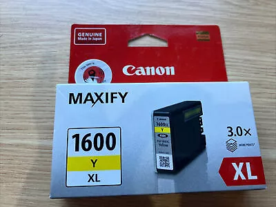 Canon Genuine PGI-1600XL-Y Yellow Ink Tank For MAXIFY MB2060/MB2160/MB2360 • $35