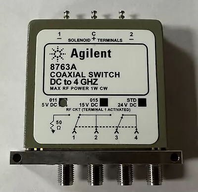 $30 • Buy Agilent / Keysight 8763A 4GHz 4 Port Coaxial Switch 5VDC