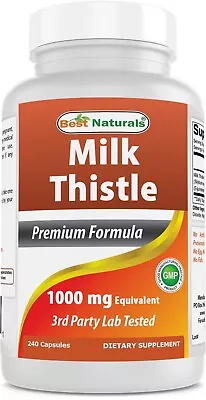 Best Naturals Milk Thistle Extract 1000mg Equivalent - 240 Capsules • $12.99