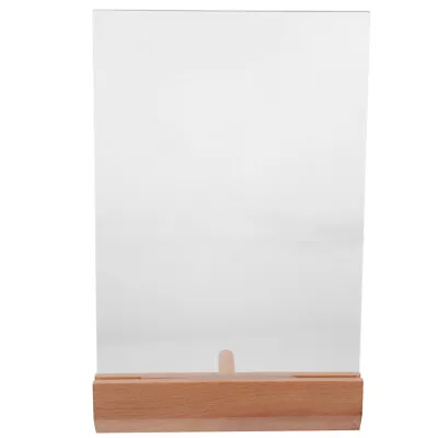  A5 Honor Certificate Box Wood Menu Flyer Rack Display For Acrylic Sign Holder • £12.29