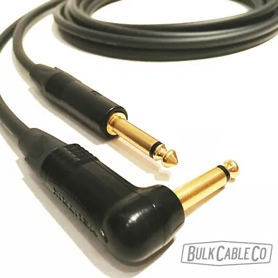 18 Ft -  Mogami 2524 Guitar Cable - Neutrik Right Ra To Straight St Gold Plugs • $45