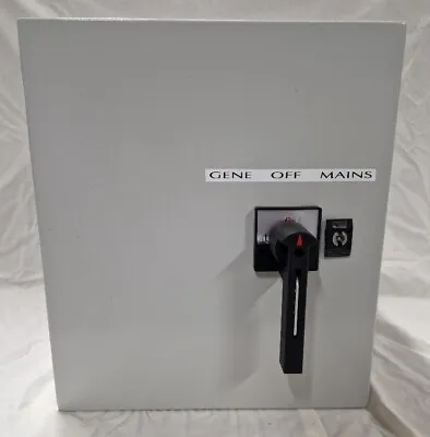 Manual Transfer Generator Changeover Switch 160 Amp 3 Pole IP65 Sheet Steel Box • £295