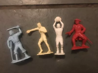 FOUR MARX PLAYSET 60mm PIRATE & SPORTS DIME STORE FIGURES EXCELLENT • $19.99