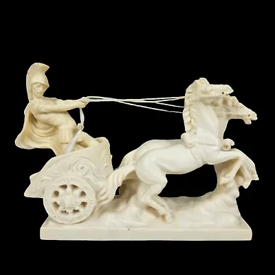 Roman Gladiator Horses Chariot Sculpture Vintage A Santini Classic Figure Italy • $50