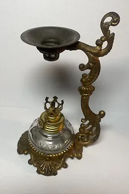 Antique Vapo Cresolene Kerosene Oil Lamp Vaporizer Cast Iron Frame No Chimney • $25.95