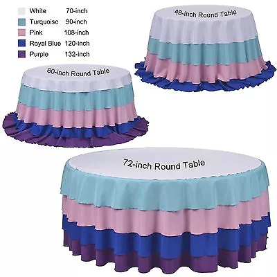 Tablecloth Polyester Round 108  By Broward Linens (Variety Of Colors) • $33.99