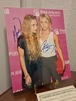 Mary-Kate & Ashley Olsen Twins Hand Signed 8 X 10 Autographed Photograph W/ COA • £356.71