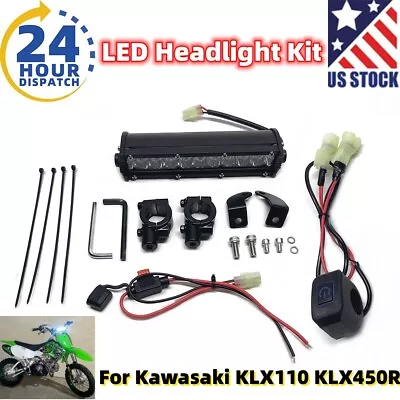 For Kawasaki KLX110 KLX140 KLX450R XR650 LED Headlight Light Bar Lighting Kit • $24.99
