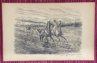 FOX HUNTING By Finch Mason Original Antique Fine Tinted Lithograph Print 1888 • $12.62