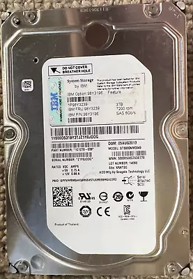 Seagate IBM SAS Hard Drive 3TB 7.2KRPM 3.5  SAS 6 Gb/s • $29.90