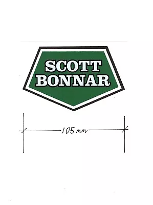 Scott Bonnar Vintage Mower SMALL Green Shield Decal • $4.50