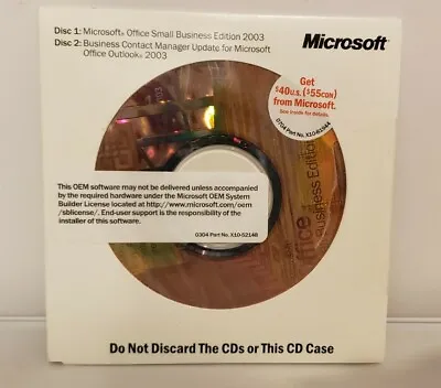 Microsoft Office Small Business Edition 2003 & BCM W/ Product Key • $19.99